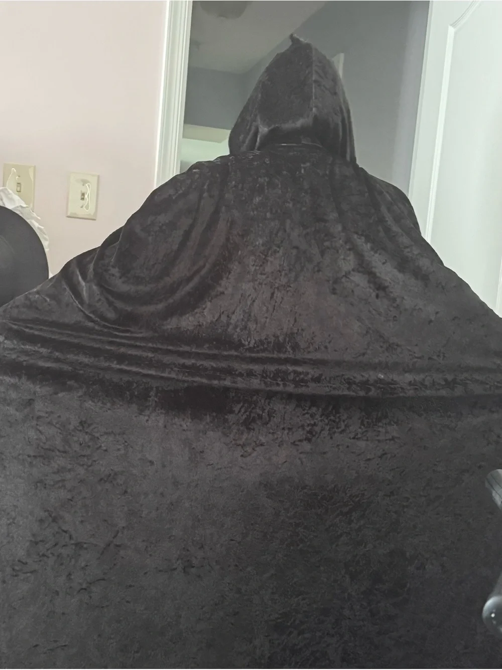 Black Velour Halloween Cape